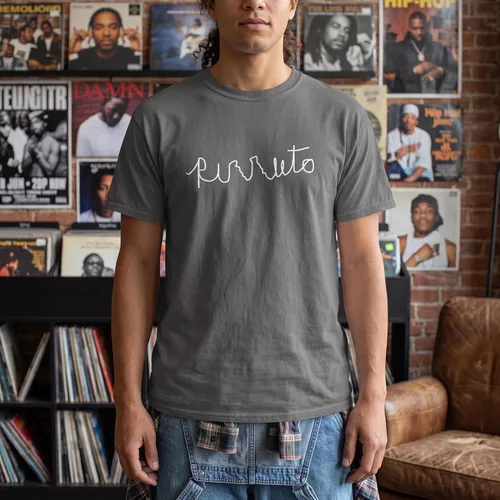 Vista 4 de RIRRUTO - Movie Sandler 90s Funny - Camiseta de algodón para hombre Carbón vegetal