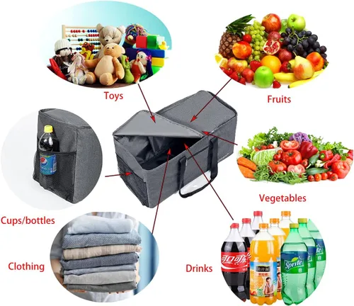 Vista 3 de YELAIYEHAO Bolsa de mano grande con tapa, plegable plegable