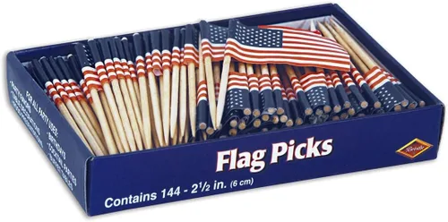 Vista 9 de Paquete de pinches con bandera estadouniense para fiestas (1 paquete de 50 unidades), Paquete de 1, Rojo/Blanco/Azul