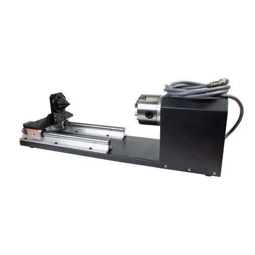 Vista 2 de Cloudray Accesorio giratorio láser de CO2 Eje giratorio de 2 ejes CNC Laser Accesorio giratorio con motor paso a paso Nema 23 2 fases
