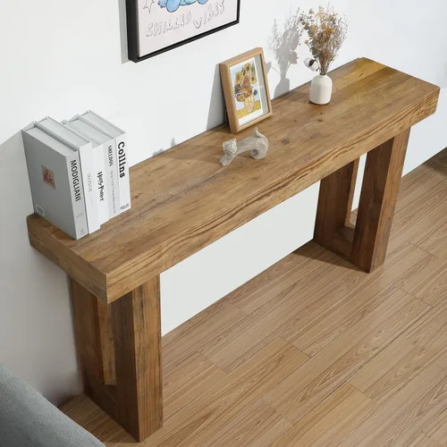 Vista 9 de HOKYHOKY Reclaimed Solid Wood Console Table, 59" Long Entryway Table