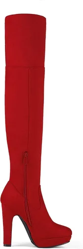 Vista 2 de DREAM PAIRS - Botas altas por encima de la rodilla para mujer, con tacón grueso y plataforma
