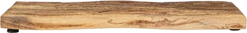 Vista 2 de Cortadora y tabla de cortar de madera de mango ranurada grande, acabado de nogal