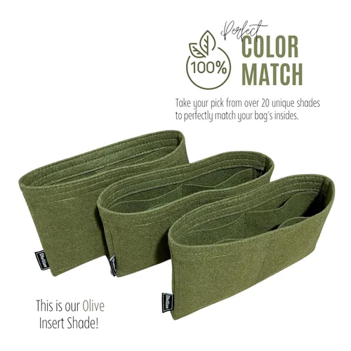 Vista 5 de Purse Organizer for Coussin PM Bag Organizer, Lv Coussin MM Bag Organizer, Coussin BB Bag Insert, Handmade Snug Sturdy 2mm Thick Felt with Gold