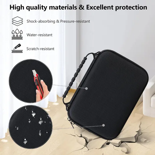 Vista 5 de Funda rígida de viaje para cámara digital Sony ZV-1F / ZV-1 / ZV-1 II, funda protectora para kit de accesorios Vlogger, trípode y micrófono