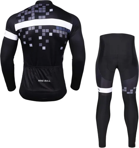 Vista 2 de Conjunto de camiseta de ciclismo para hombre, camiseta reflectante de secado rápido y pantalones cortos de ciclismo acolchados 3D, M