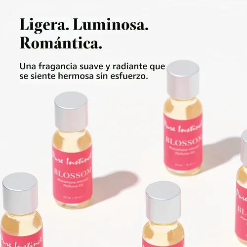 Vista 4 de Pure Instinct BLOSSOM - Perfume de aceite esencial con infusión de feromonas original, para sus mujeres, listo para la TSA