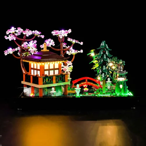 Vista 9 de Kit de Luces LED para LEGO 10281 Set de Árbol Bonsái, Luces de Decoración para Modelo Rosa