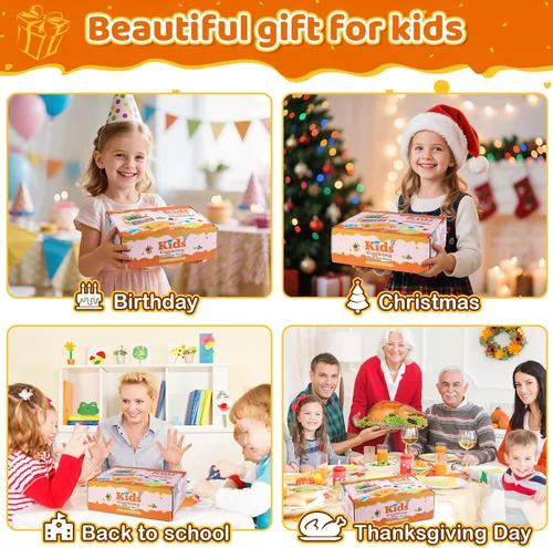 Vista 6 de EFO SHM Juego de Cocina para Niños de 52 Piezas, Juguetes de Cocina de Juego de Simulación Montessori para Cocinar y Hornear de Verdad, Juego