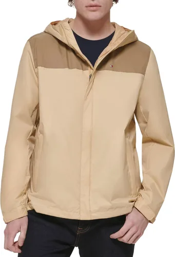 Vista 10 de Tommy Hilfiger Chaqueta impermeable con capucha, transpirable, ligera, para hombre