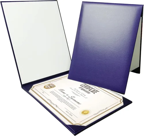 Vista 11 de Gradplaza Cubierta de diploma personalizada para graduación, documentos, soporte de diploma de certificado de cuero sintético liso