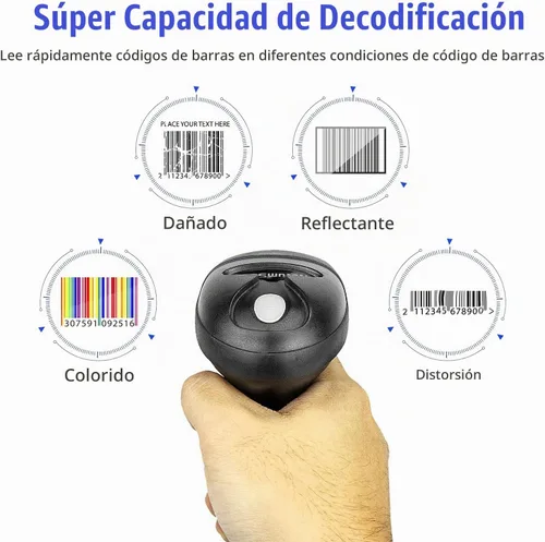 Vista 6 de NetumScan - Escáner de códigos de barras USB 1D, lector de códigos de barras CCD con cable portátil. Soporta escaneo de pantalla. Lector de códigos