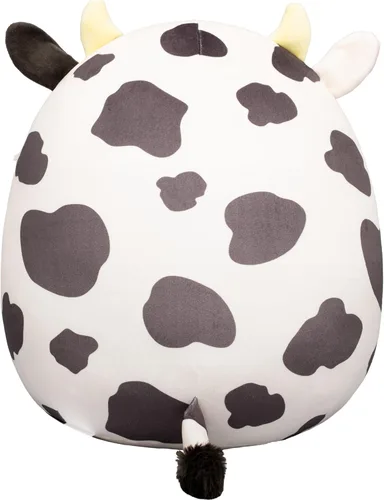 Vista 3 de Squishmallows Cartel original de 12 pulgadas de Colin the Cow Holding "Happy Birthday" – Peluche oficial de Jazwares (tamaño mediano)