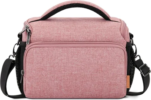 Vista 10 de DOMISO Bolsa para cámara Bolsa de hombro resistente al agua, color negro Bolsa portátil multifunción para fotografía, DSLR/SLR/SLR/sin espejo