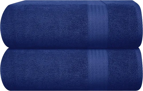Vista 83 de GLAMBURG Juego de 2 Sábanas de Baño Extra Grandes de Algodón Premium de 700 GSM - 100% Algodón Peinado - 2 Sábanas de Baño 35x70 pulgadas - Calidad