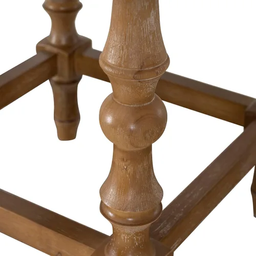 Vista 9 de Linon Home Decor Banks - Taburete de mostrador sin respaldo de lino neutro y marrón