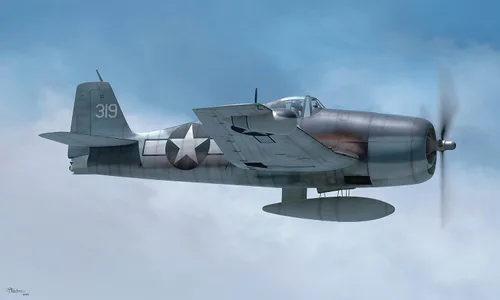 Vista 2 de Hobby Boss Kit de construcción de modelo de avión Hellcat F6F-3N