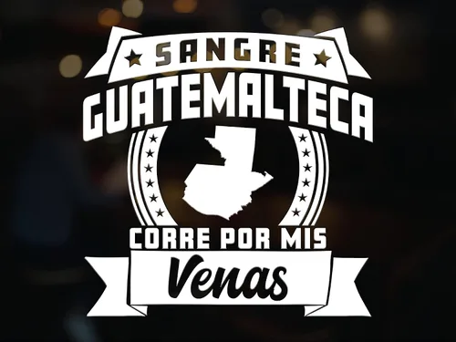 Vista 3 de Pegatinas para Carros Sangre Guatemalteca Corre por mis Venas Calcomanias para Autos Guatemala Adhesivo para Autos y Camiones Patrimonio Latino