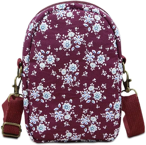 Vista 3 de WITERY Bolsa cruzada de lona con múltiples bolsillos, Multi