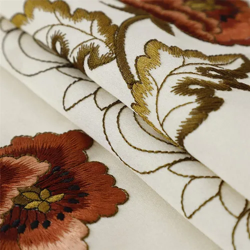 Vista 3 de Camino de mesa de encaje con flores europeas vintage, elegantes caminos Arzoe para decoración de mesa de comedor y gabinete