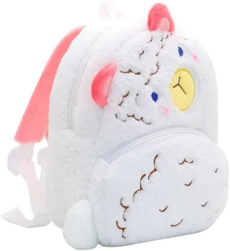 Vista 3 de Mochila para niños y niñas, bonita bolsa de felpa suave para niños pequeños de dibujos animados de animales pequeños, mini mochila pequeña