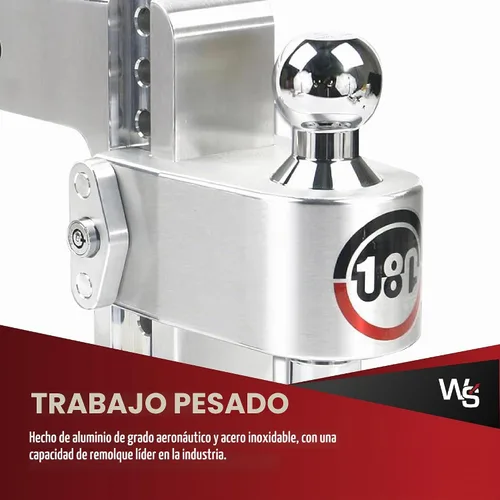 Vista 3 de Weigh Safe Soporte de bola de enganche de remolque ajustable, enganche de caída ajustable de 6 pulgadas para receptor de 3 pulgadas, enganche