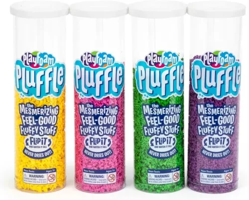 Vista 8 de Educational Insights Pluffle® Paquete de 4 - Conjunto de Espuma para Contenedor Sensorial, Alternativa Sin Desorden a los Juguetes de Arena y Slime