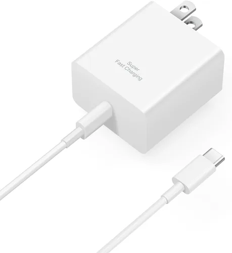 Vista 9 de Cargador USB C súper rápido, cargador tipo C bloque de carga rápida con cable tipo C a C de 6 pies para Galaxy S25 Negro
