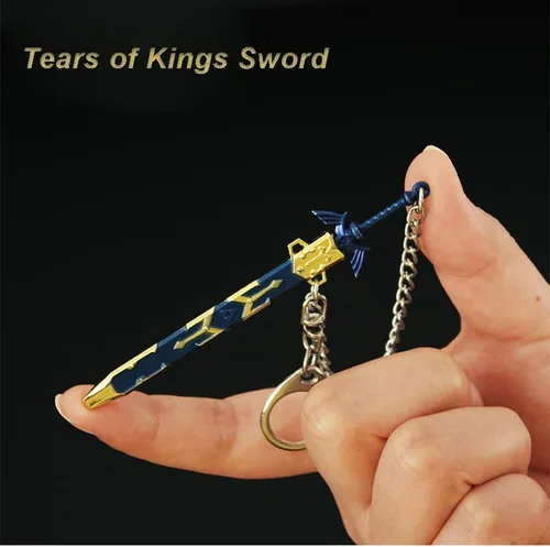 Vista 4 de Koelin Zelda Llavero Master Mini Sword Llavero Katana Llavero para Hombres Mujeres Legendof Zeld the Tears Kingdom Disguise Link Sword Backpack