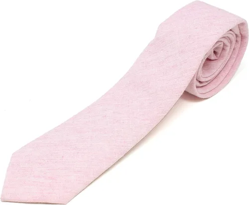 Vista 15 de Corbata delgada de algodón cambray para hombre, estilo desgastado texturizado - 2 1/2 pulgadas de ancho