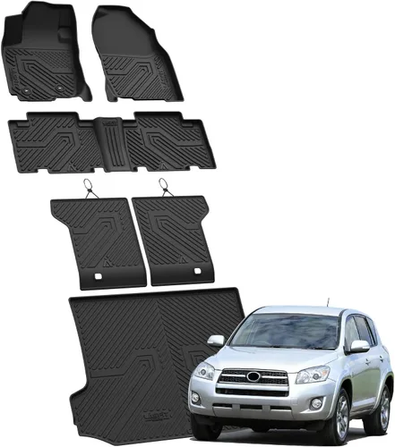 Vista 38 de LASFIT Alfombrillas para Toyota Tacoma 2005-2011 (solo compatible con DoubleCab AutoTran)