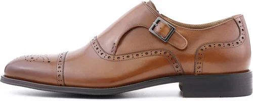 Vista 2 de Asher Green AG1101 - Zapatos de vestir para hombre, zapatos formales para hombre - Zapatos de cuero genuino de becerro para hombres - Correa doble
