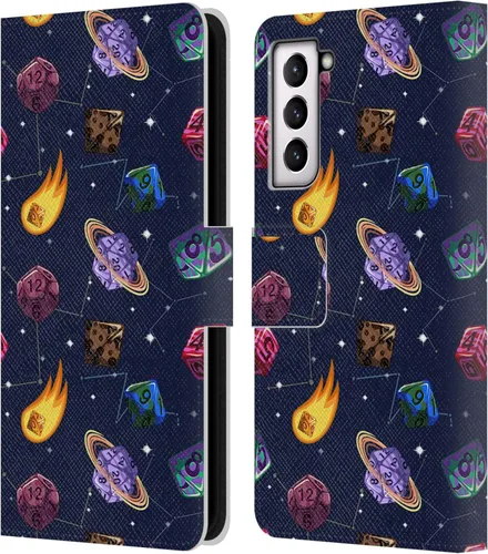 Vista 53 de Head Case Designs Officially Licensed Carla Morrow Colorful Space Dice Patterns Leather Wallet Case Compatible with Samsung Galaxy A07 4G