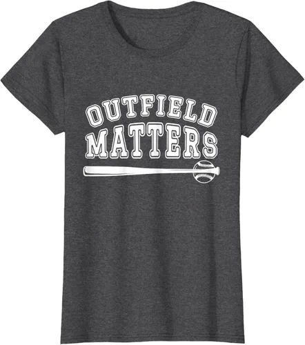 Vista 5 de Playing Baseball Outfield Matters - Camiseta Baseball Outfields Funny, Rojo