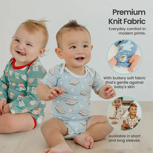 Vista 3 de Copper Pearl Body de manga larga para bebé bebé ultra suave para recién nacidos, niños y niñas, elegante, cómodo, hombros superpuestos, tela