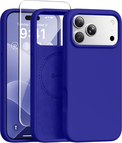 Vista 245 de GONEZ Funda magnética para iPhone 12 Case / 12 Pro Case, compatible con MagSafe, [protector de pantalla + protector de lente de cámara], funda