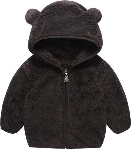 Vista 9 de abrigos de invierno para recién nacidos, niños y niñas de 0 a 6 meses, ropa de bebé cálida de forro polar Azul