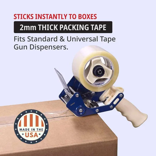 Vista 3 de Tape Logic Cinta de embalaje acrílica de 2 pulgadas x 110 yardas, 2.2 mil, transparente (paquete de 36) rollos de cinta de embalaje resistente