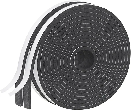 Vista 8 de Cinta aislante de espuma autoadhesiva, burletes de 1 x 1/8 pulgadas x 5 metros para puertas y ventanas, sello de puerta a prueba de sonido