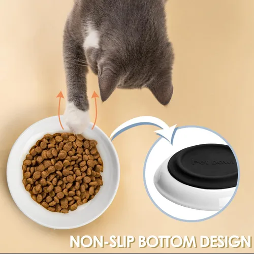 Vista 6 de Cuenco de comida para gatos, diseño antifatiga para gatos, paquete de 3 (3 patas)