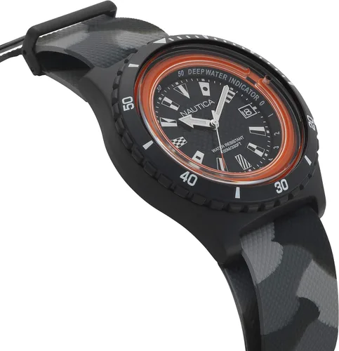 Vista 3 de Nautica Men's Quartz Resin Silicone Watch