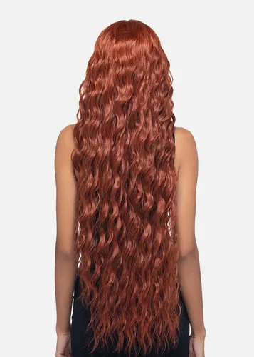 Vista 3 de Vivica A. Fox WNB-3, mezcla de cabello humano, peluca de encaje frontal, color 530, vino tinto