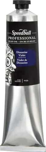 Vista 27 de Speedball Tinta de alivio profesional, azul ultramarino, tubo de 5 onzas