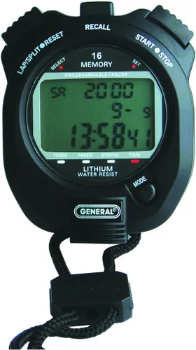 Vista 4 de General Tools SW100A - Cronómetro negro multifunción, 1 línea
