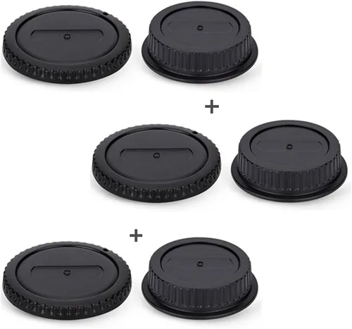 Vista 2 de Juego de tapa de lente trasera y tapa de cuerpo para Canon T7 T6 T5 T3 XS T7i T6s T6i T5i T4i T3i SL2 SL1 7D Mark II 6D Mark II 5D Mark IV 5DS R 1Dx
