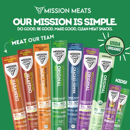 Vista 9 de Mission Meats - Palitos de carne para niños, 100% alimentados con pasto y criados en pastos, aperitivos saludables para niños, proteínas sin azúcar