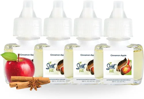 Vista 43 de Scent Fill Ambientador enchufable de sidra de manzana, 4 recambios de aceite perfumado