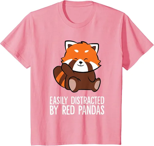 Vista 24 de Red Panda Love Easily Distracted By Red Pandas T-Shirt Asphalt Grey