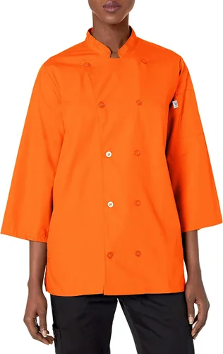 Vista 6 de Uncommon Threads Camisa de chef con botones y manga 34 unisex épica con aberturas de ventilación
