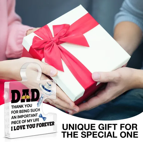Vista 7 de Regalos de cumpleaños para papá para el día del padre, para papá de hija, hijo, niños, para padre que no quiere nada, rompecabezas acrílico